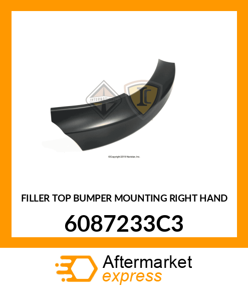 FILLER TOP BUMPER MOUNTING RIGHT HAND 6087233C3