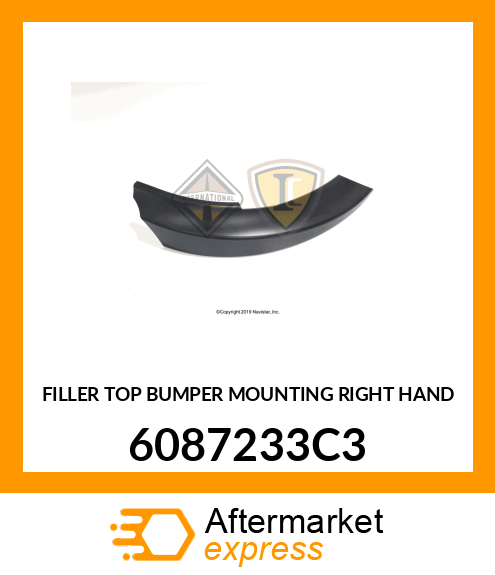 FILLER TOP BUMPER MOUNTING RIGHT HAND 6087233C3