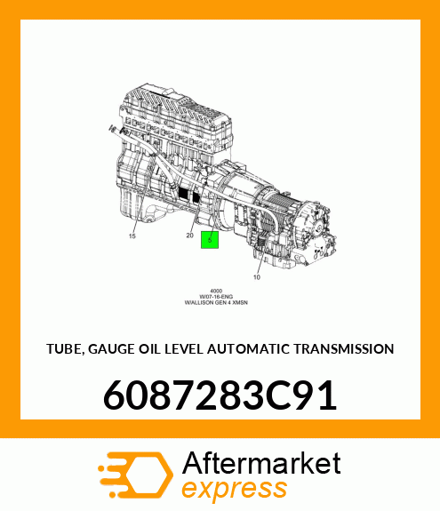 TUBE, GAUGE OIL LEVEL AUTOMATIC TRANSMISSION 6087283C91