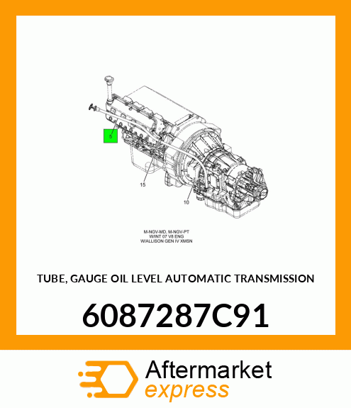 TUBE, GAUGE OIL LEVEL AUTOMATIC TRANSMISSION 6087287C91