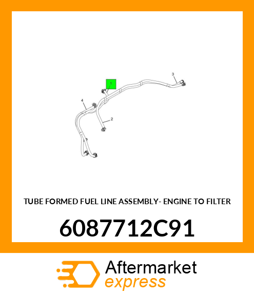 TUBE FORMED FUEL LINE ASSEMBLY- ENGINE TO FILTER 6087712C91