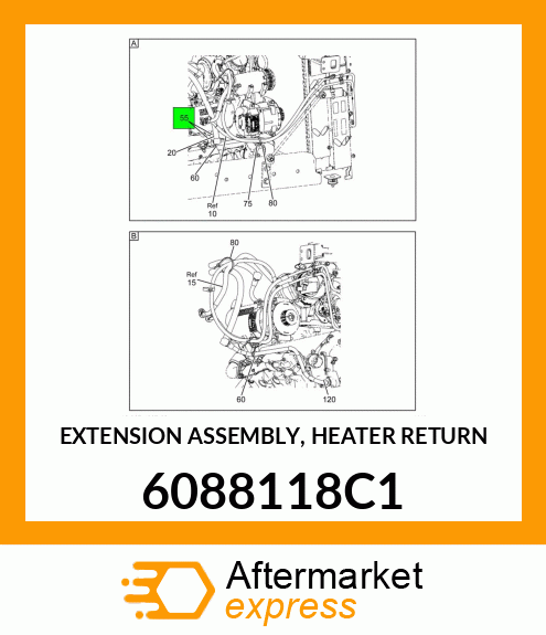 EXTENSION ASSEMBLY, HEATER RETURN 6088118C1