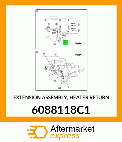 EXTENSION ASSEMBLY, HEATER RETURN 6088118C1