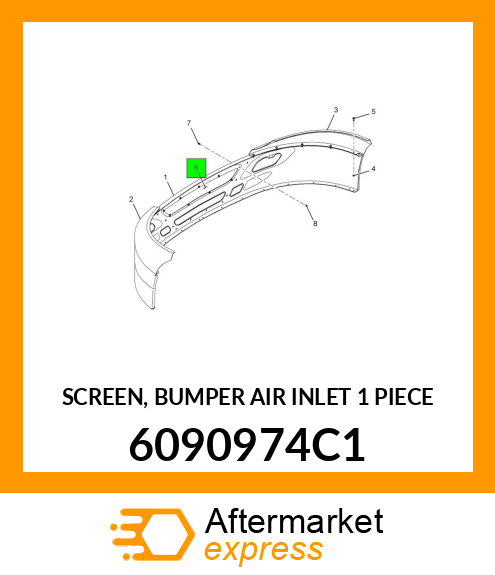 SCREEN, BUMPER AIR INLET 1 PIECE 6090974C1