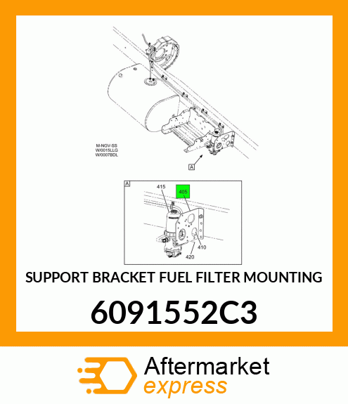 SUPPORT BRACKET FUEL FILTER MOUNTING 6091552C3