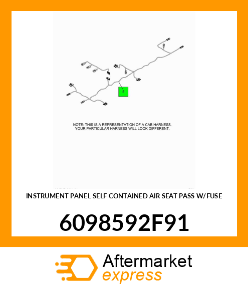 INSTRUMENT PANEL SELF CONTAINED AIR SEAT PASS W/FUSE 6098592F91
