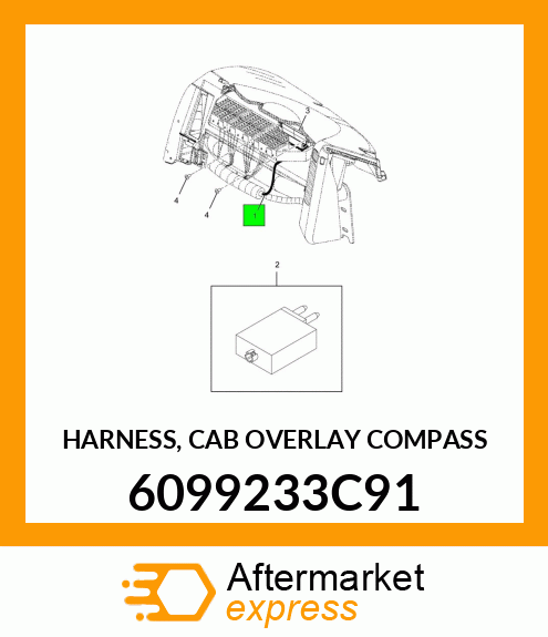 HARNESS, CAB OVERLAY COMPASS 6099233C91