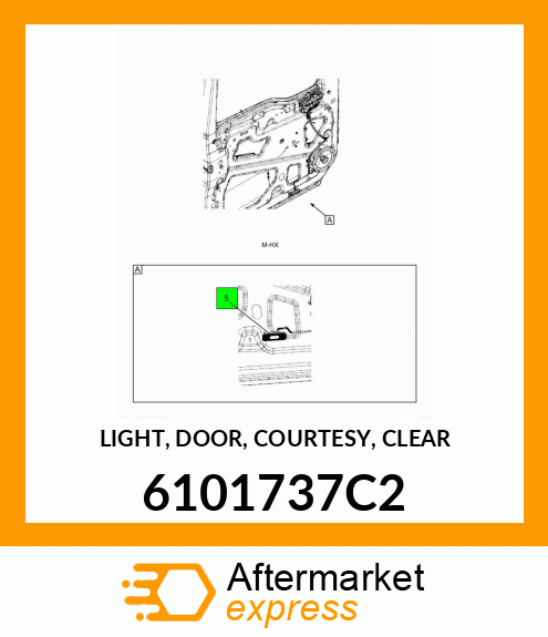 LIGHT, DOOR, COURTESY, CLEAR 6101737C2