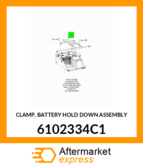 CLAMP, BATTERY HOLD DOWN ASSEMBLY 6102334C1