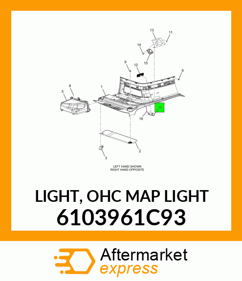 LIGHT, OHC MAP LIGHT 6103961C93