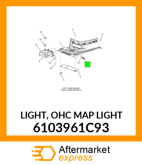 LIGHT, OHC MAP LIGHT 6103961C93