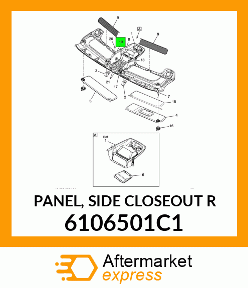 PANEL, SIDE CLOSEOUT R 6106501C1