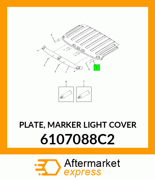 PLATE, MARKER LIGHT COVER 6107088C2
