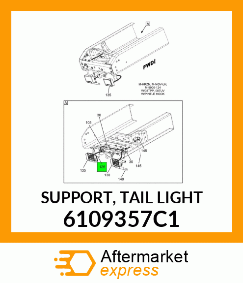 SUPPORT, TAIL LIGHT 6109357C1