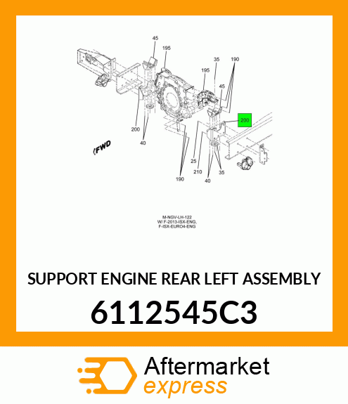 SUPPORT ENGINE REAR LEFT ASSEMBLY 6112545C3