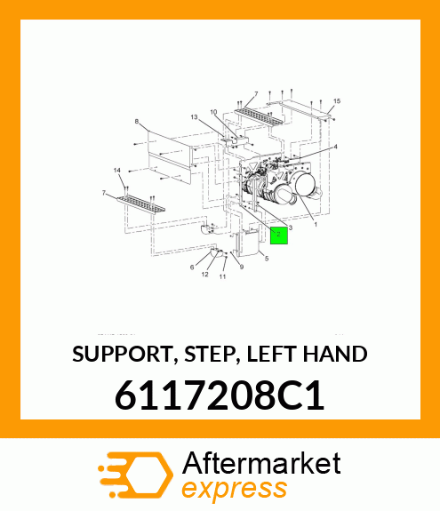 SUPPORT, STEP, LEFT HAND 6117208C1