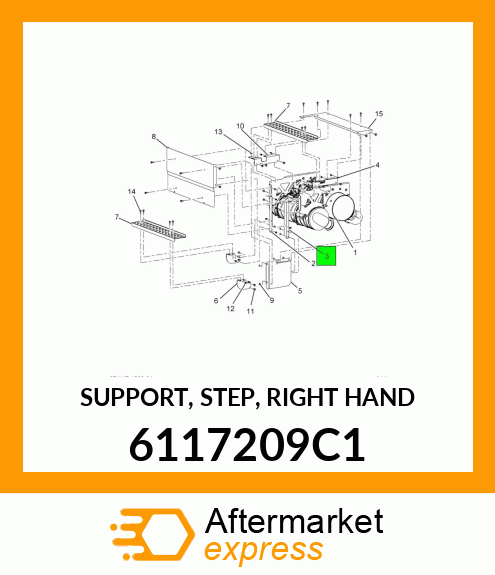 SUPPORT, STEP, RIGHT HAND 6117209C1