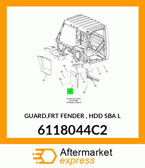 GUARD,FRT FENDER , HDD SBA L 6118044C2