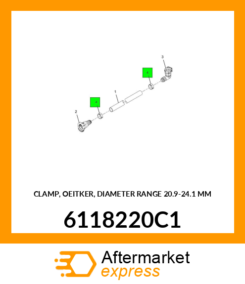 CLAMP, OEITKER, DIAMETER RANGE 20.9-24.1 MM 6118220C1