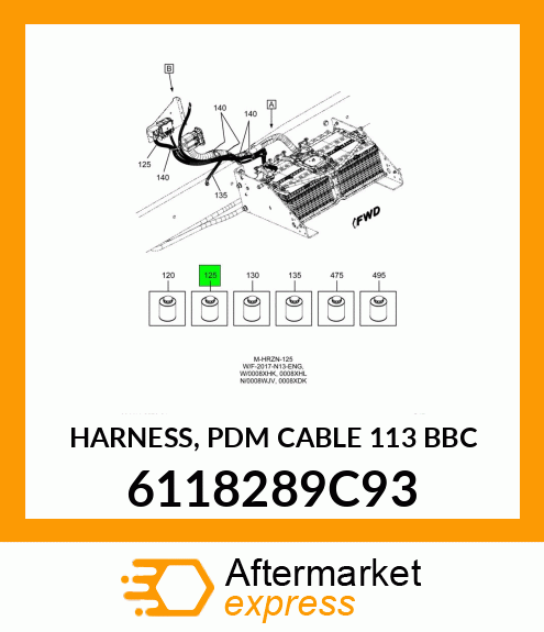 HARNESS, PDM CABLE 113 BBC 6118289C93