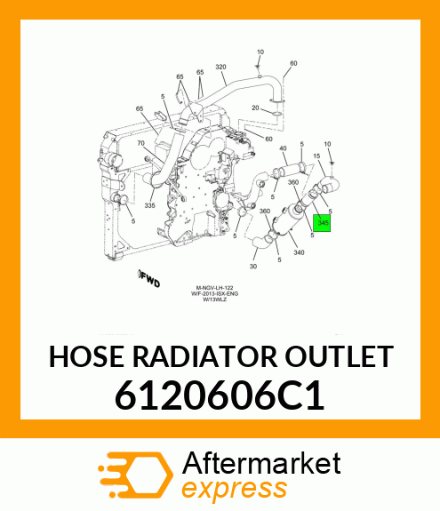 HOSE RADIATOR OUTLET 6120606C1