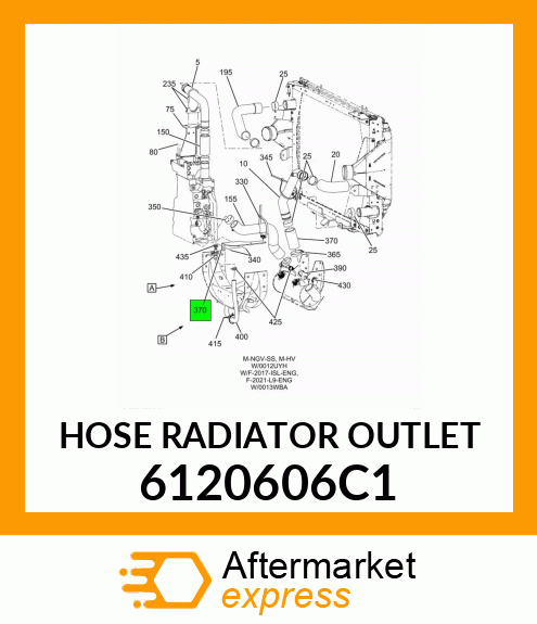 HOSE RADIATOR OUTLET 6120606C1