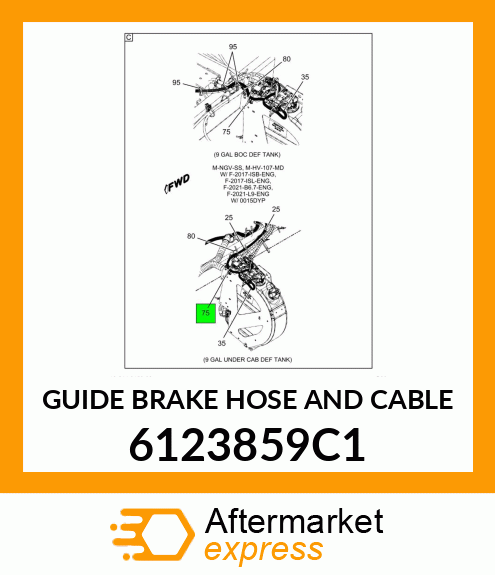 GUIDE BRAKE HOSE AND CABLE 6123859C1