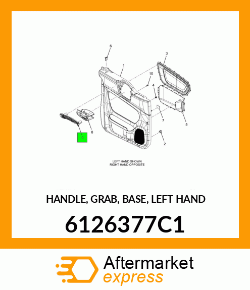 HANDLE, GRAB, BASE, LEFT HAND 6126377C1