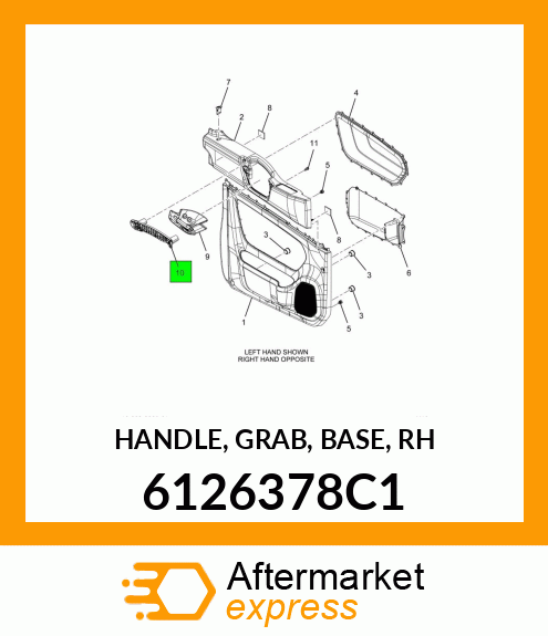 HANDLE, GRAB, BASE, RH 6126378C1