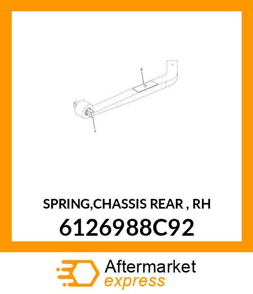 SPRING,CHASSIS REAR , RH 6126988C92