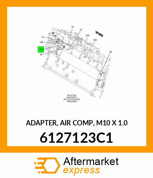 ADAPTER, AIR COMP, M10 X 1.0 6127123C1