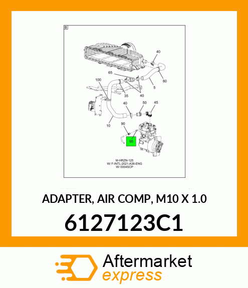 ADAPTER, AIR COMP, M10 X 1.0 6127123C1