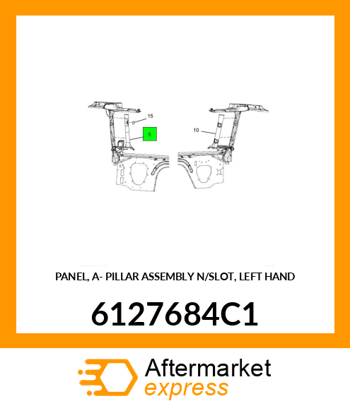 PANEL, A- PILLAR ASSEMBLY N/SLOT, LEFT HAND 6127684C1