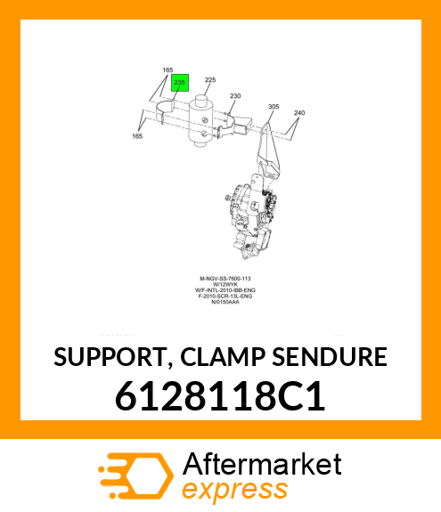 SUPPORT, CLAMP SENDURE 6128118C1