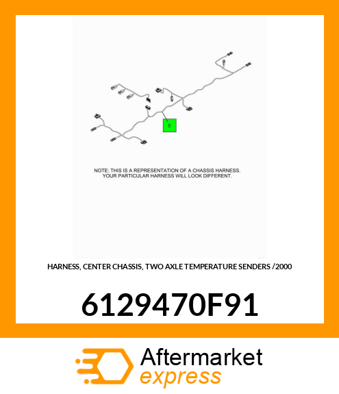 HARNESS, CENTER CHASSIS, TWO AXLE TEMPERATURE SENDERS /2000 6129470F91
