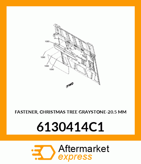 FASTENER, CHRISTMAS TREE GRAYSTONE-20.5 MM 6130414C1