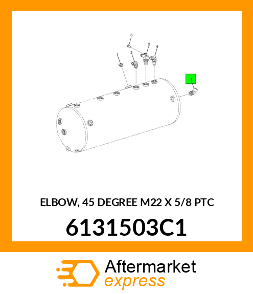 ELBOW, 45 DEGREE M22 X 5/8 PTC 6131503C1