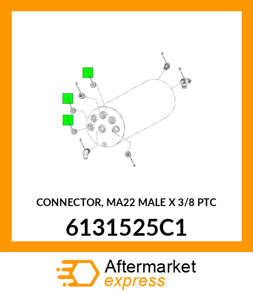 CONNECTOR, MA22 MALE X 3/8 PTC 6131525C1