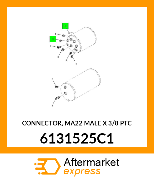 CONNECTOR, MA22 MALE X 3/8 PTC 6131525C1