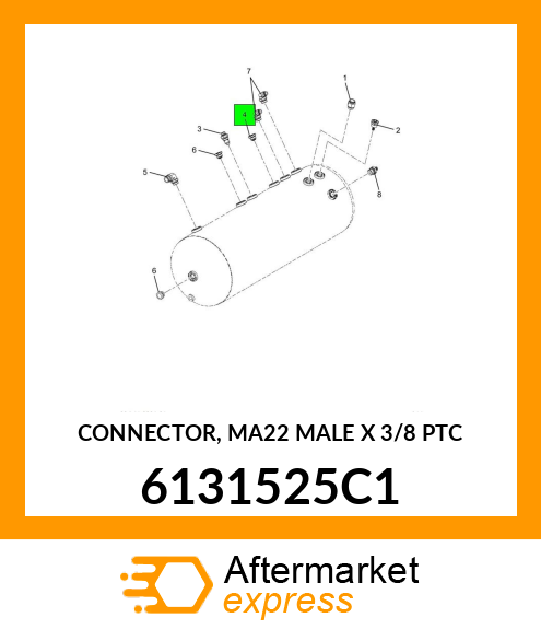 CONNECTOR, MA22 MALE X 3/8 PTC 6131525C1