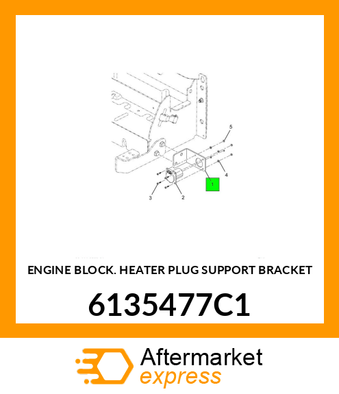 ENGINE BLOCK HEATER PLUG SUPPORT BRACKET 6135477C1