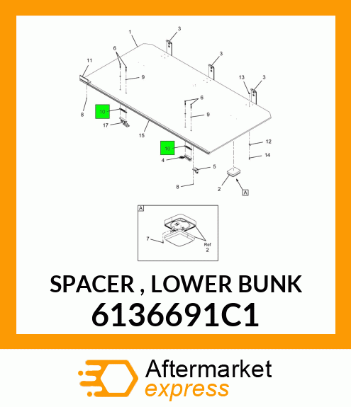 SPACER , LOWER BUNK 6136691C1