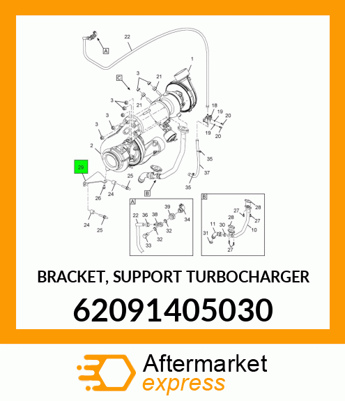 BRACKET, SUPPORT TURBOCHARGER 62091405030