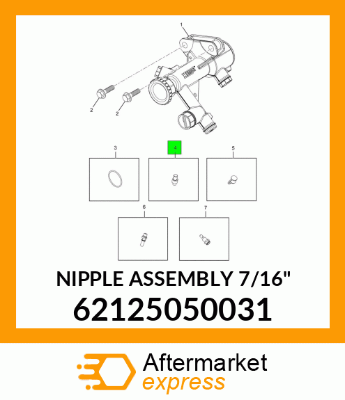 NIPPLE ASSEMBLY 7/16" 62125050031