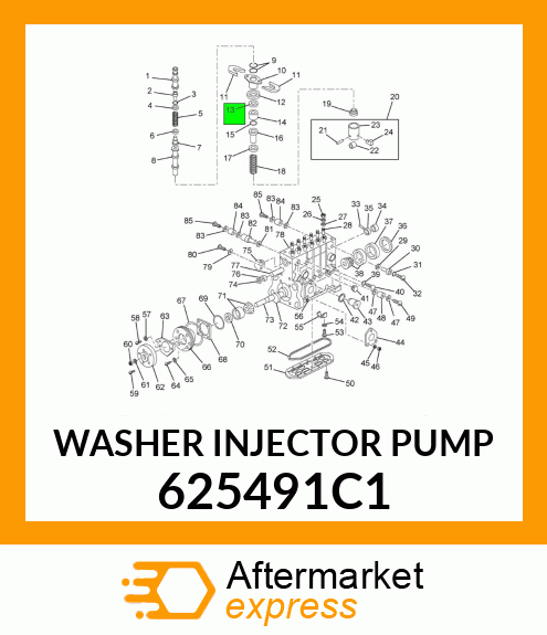 WASHER INJECTOR PUMP 625491C1