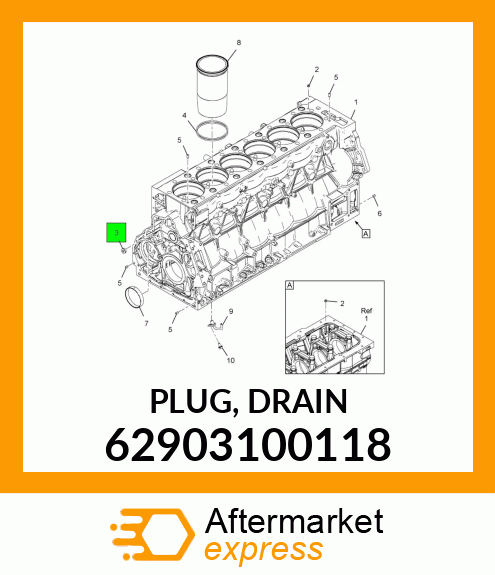 PLUG, DRAIN 62903100118