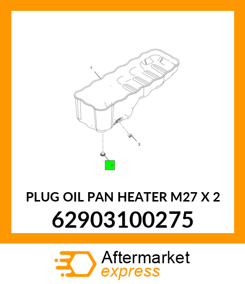 PLUG OIL PAN HEATER M27 X 2 62903100275