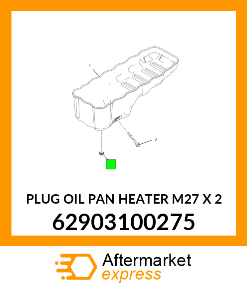 PLUG OIL PAN HEATER M27 X 2 62903100275