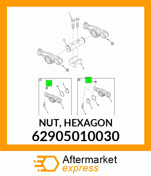 NUT, HEXAGON 62905010030