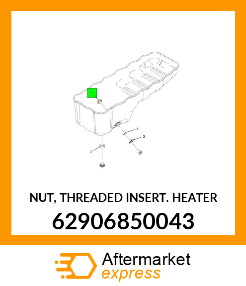 NUT, THREADED INSERT HEATER 62906850043